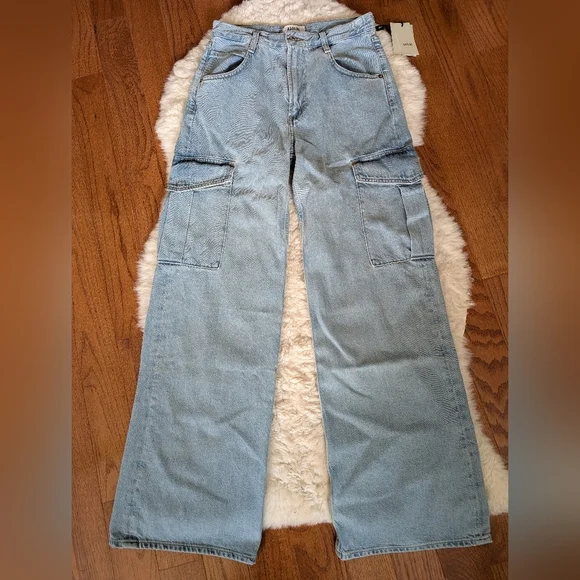 Agolde minka cargo jeans in realm 26 NWT - Picture 7 of 16